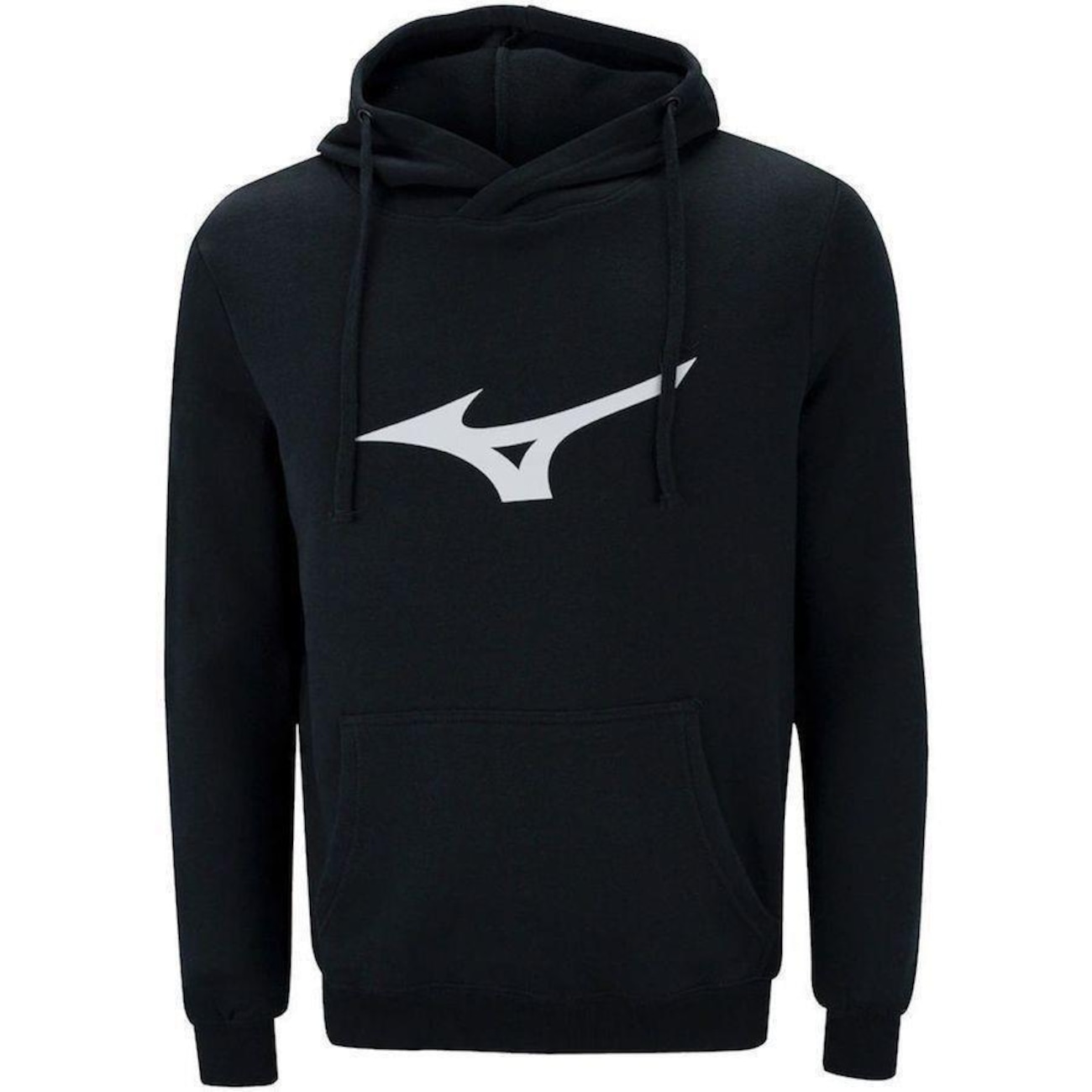 Blusão de Moletom com Capuz Mizuno Canguru Big Logo Masculino