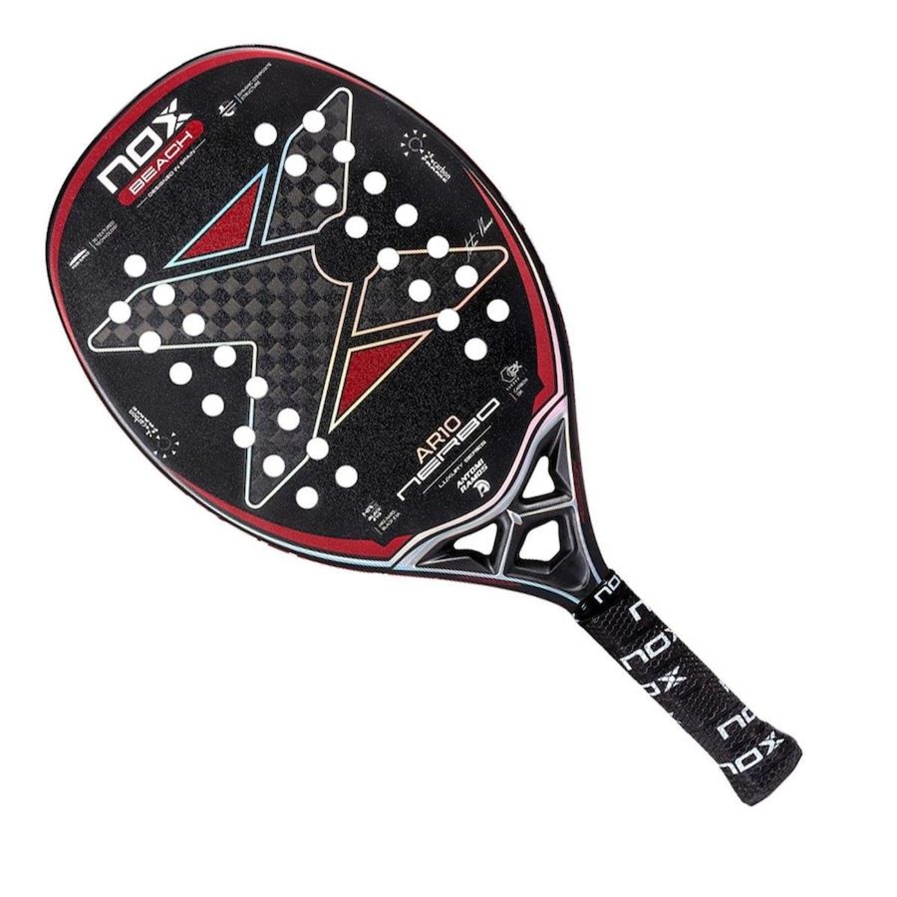 Raquete de Beach Tennis Nox AR10 Nerbo 12K Modelo 2022