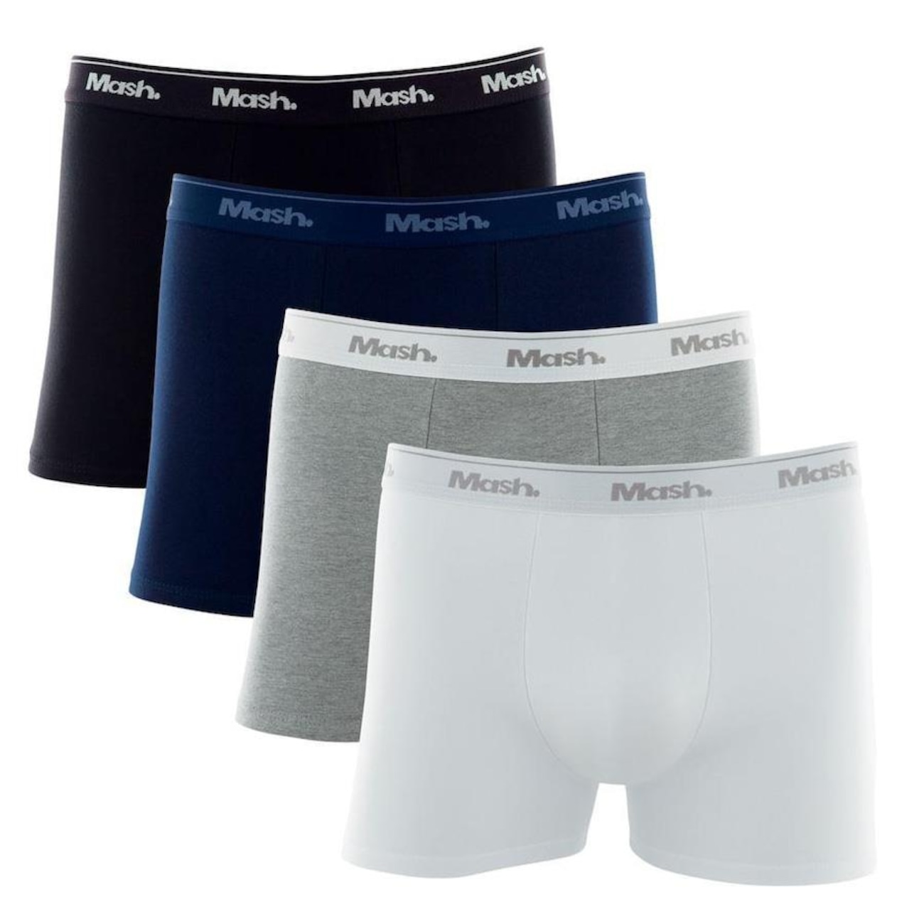 Kit Cueca Boxer Mash Algodão Elástico - 4 Unidades - Masculina | Centauro