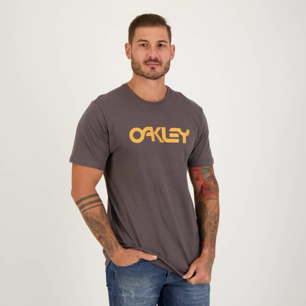 Camiseta Oakley Mark II SS Cinza Escuro - FutFanatics