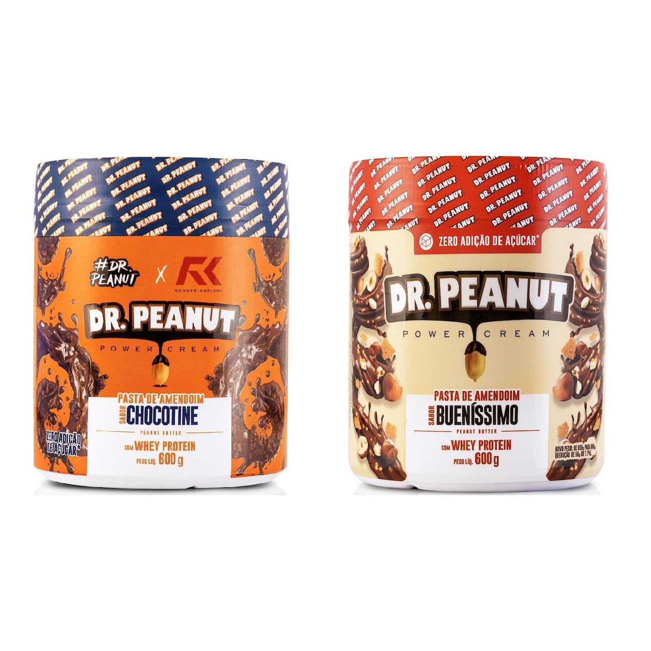kit Pastas de Amendoim Dr.Peanut - Chocotine+Bueníssimo - 600g - 4
