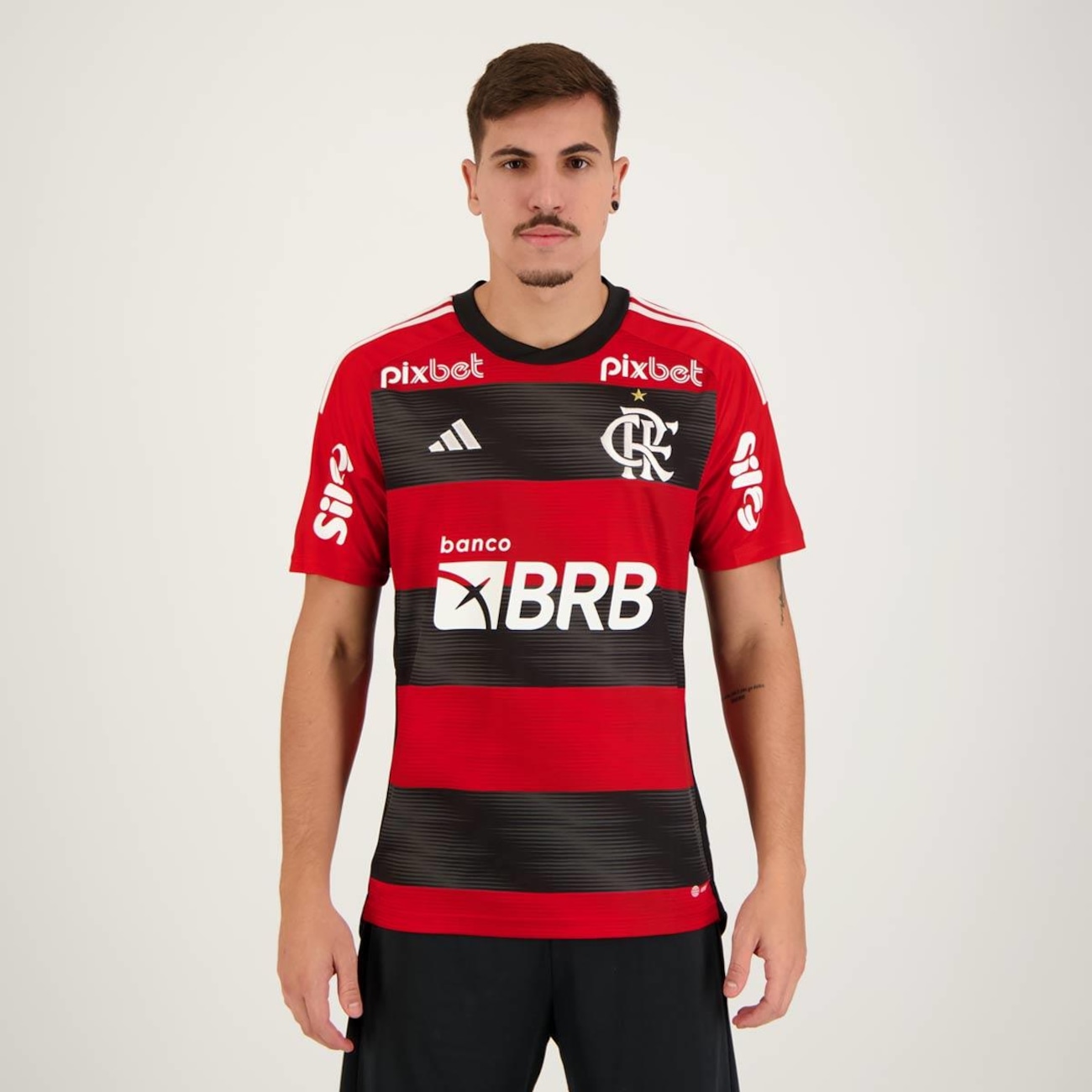 Camisa Do Flamengo I 2023 Com Patrocínio Adidas Masculina