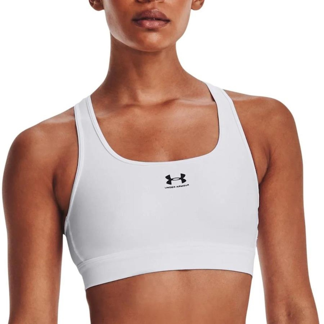 Top Fitness Under Armour Mid Heather com Bojo Removível - Feminino em  Promoção