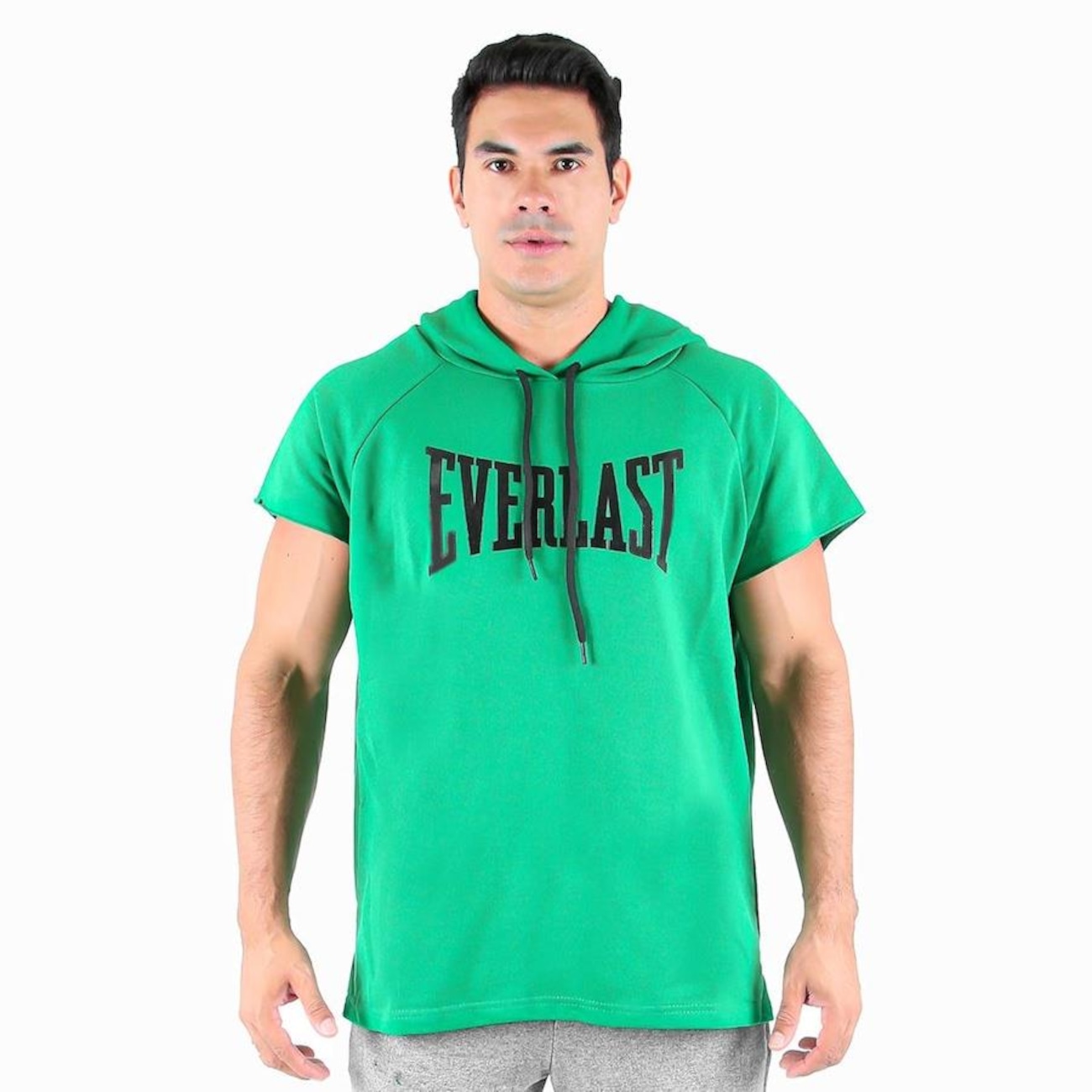 Camiseta de Moletom com Capuz Everlast Raglan Masculina Centauro