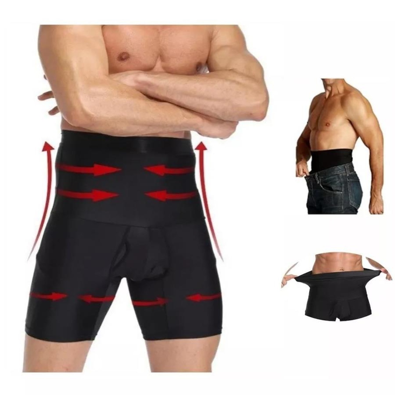 Short Térmico Dk Modelador De Compressão Cintura Alta Slim Redutor De  Medidas - Masculino