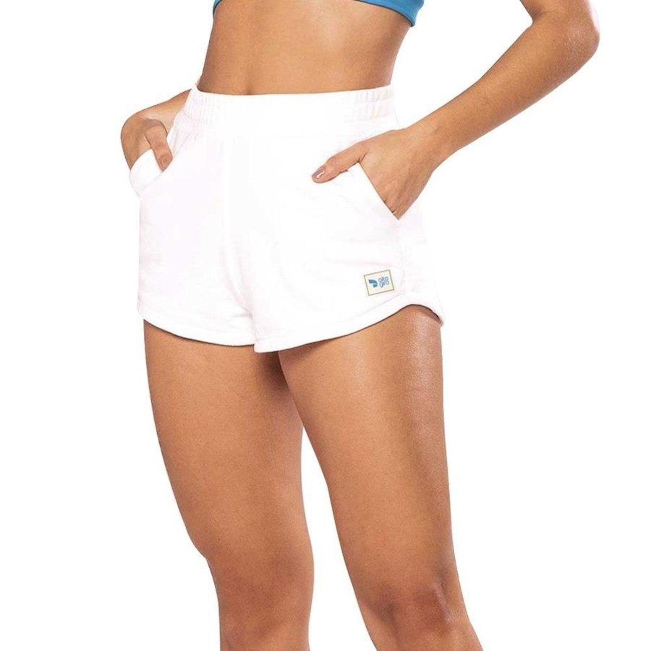 Shorts Alto Giro Moletom High Feminino Centauro