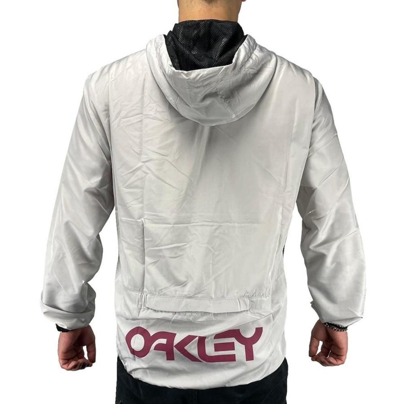 Jaqueta Corta Vento com Capuz Oakley B1B Packable Jacket Stone