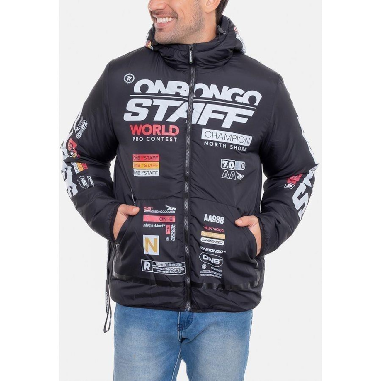 Jaqueta com Capuz Onbongo Staff Masculina Centauro