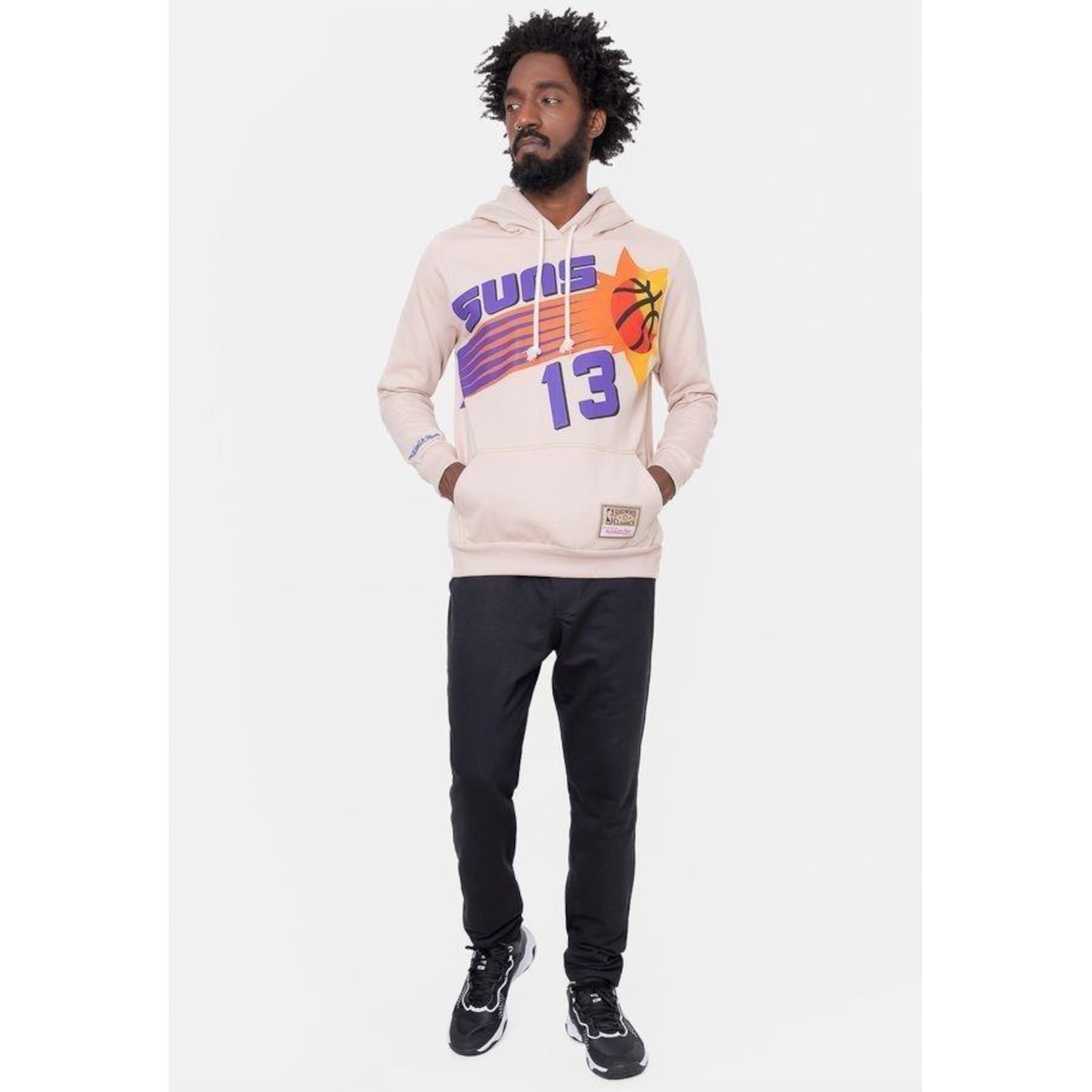 Blusão De Moletom Mitchell & Ness Fechado Steve Nash Phoenix Suns