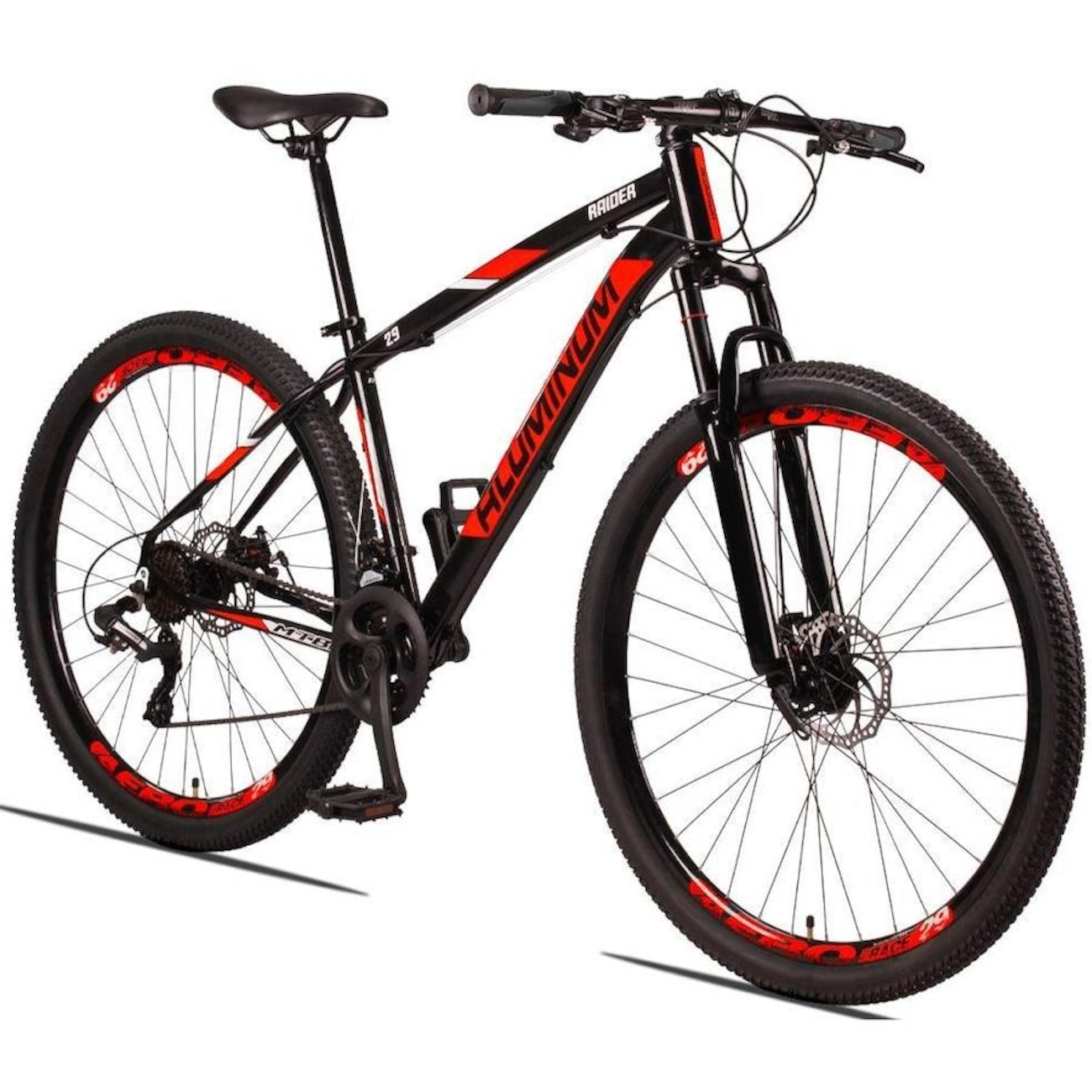 Bicicleta Aluminum Raider Aro 29 - Freio a Disco - Index - 24V - Adulto