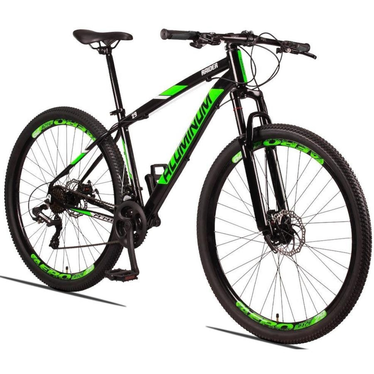 Bicicleta Aluminum Raider Aro 29 - Freio a Disco - Index - 24V - Adulto