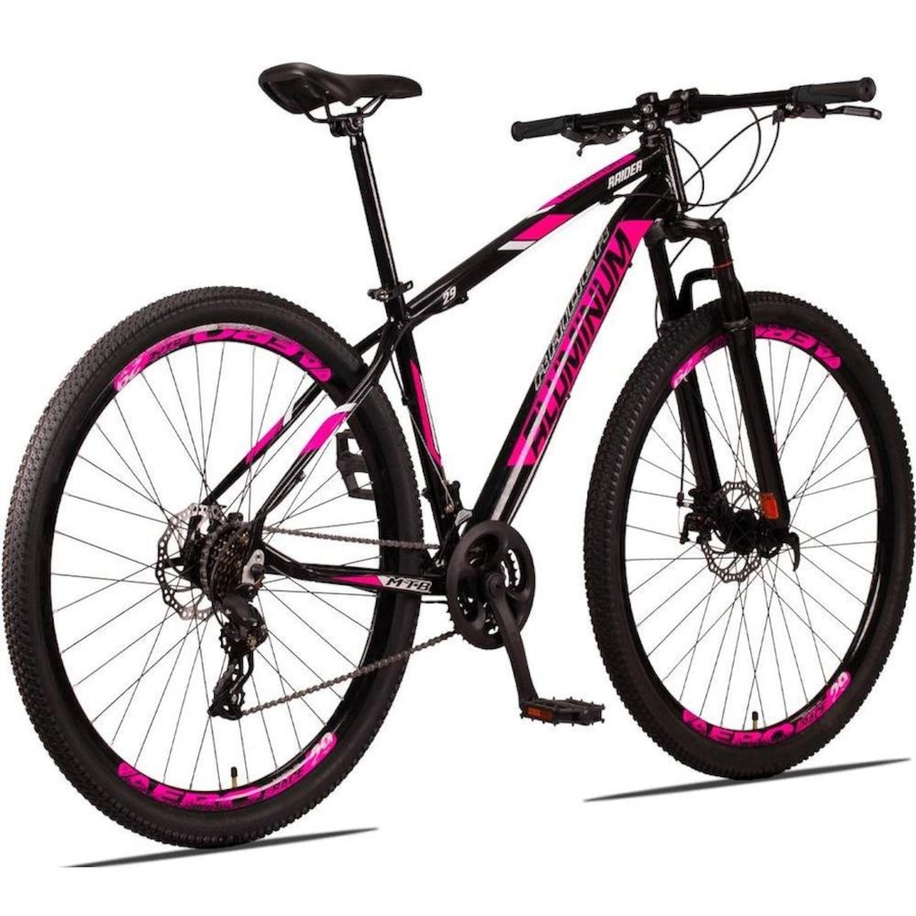 Bicicleta Aluminum Raider Aro 29 - Freio a Disco - Index - 24V - Adulto