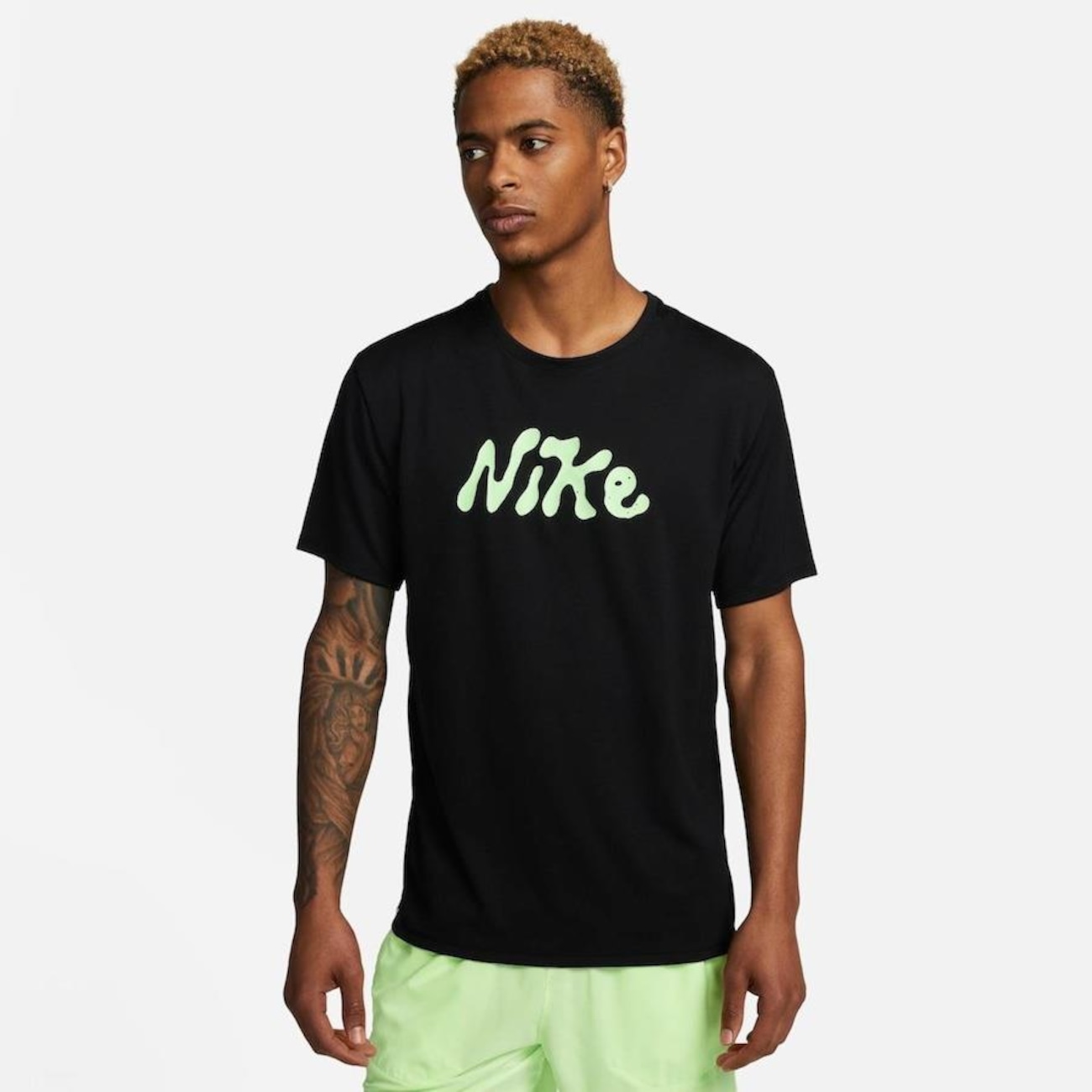 Camiseta Nike Dri-FIT Miler Masculina - Preta - Bike Fan Store
