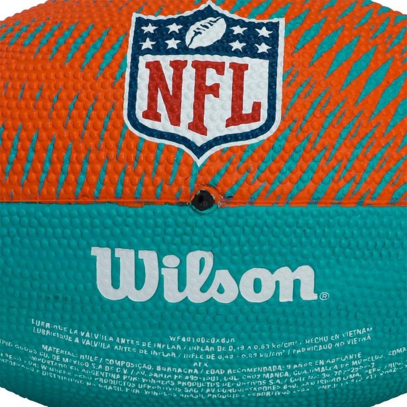 Bola de Futebol Americano NFL Miami Dolphins Team Retro Wilson