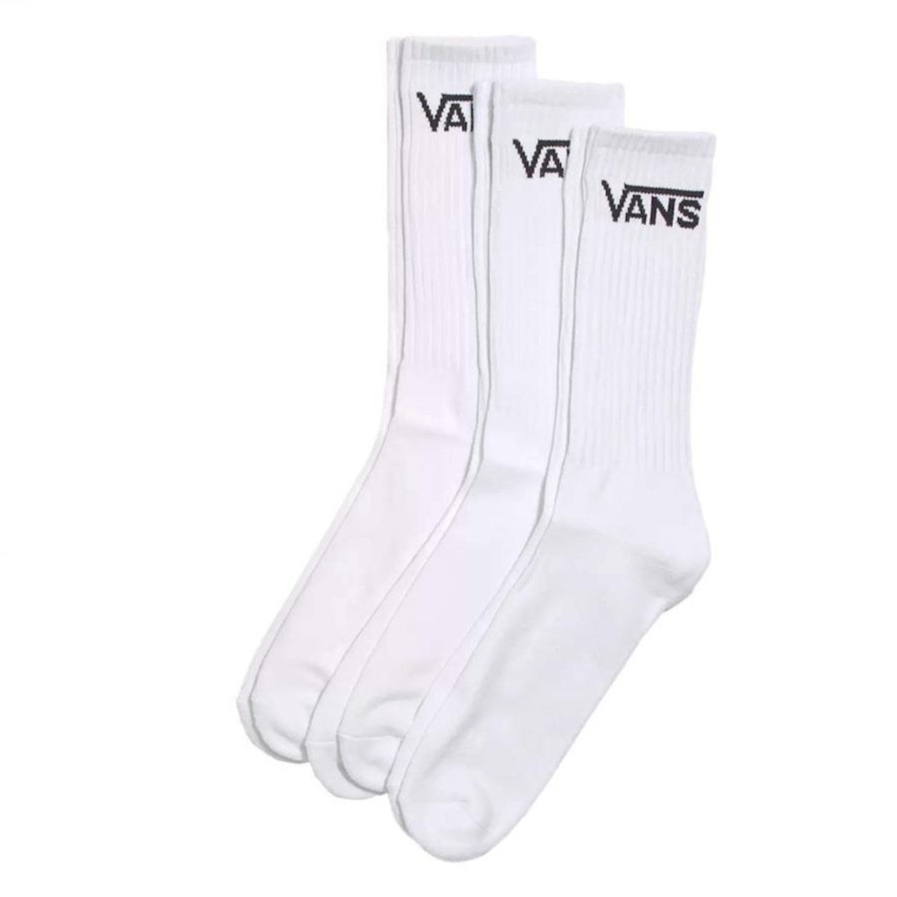 Kit Meias Cano Alto Vans Classic Malha - 3 pares - Unissex em Promoção ...