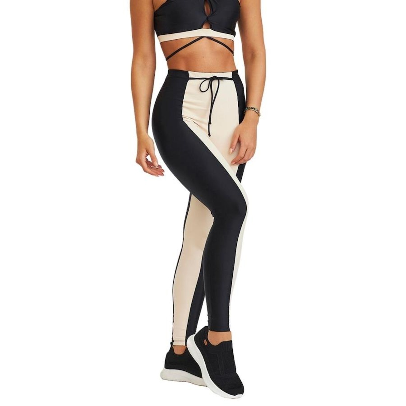 Buy Boohoo Crepe Waistband Leggings In Black