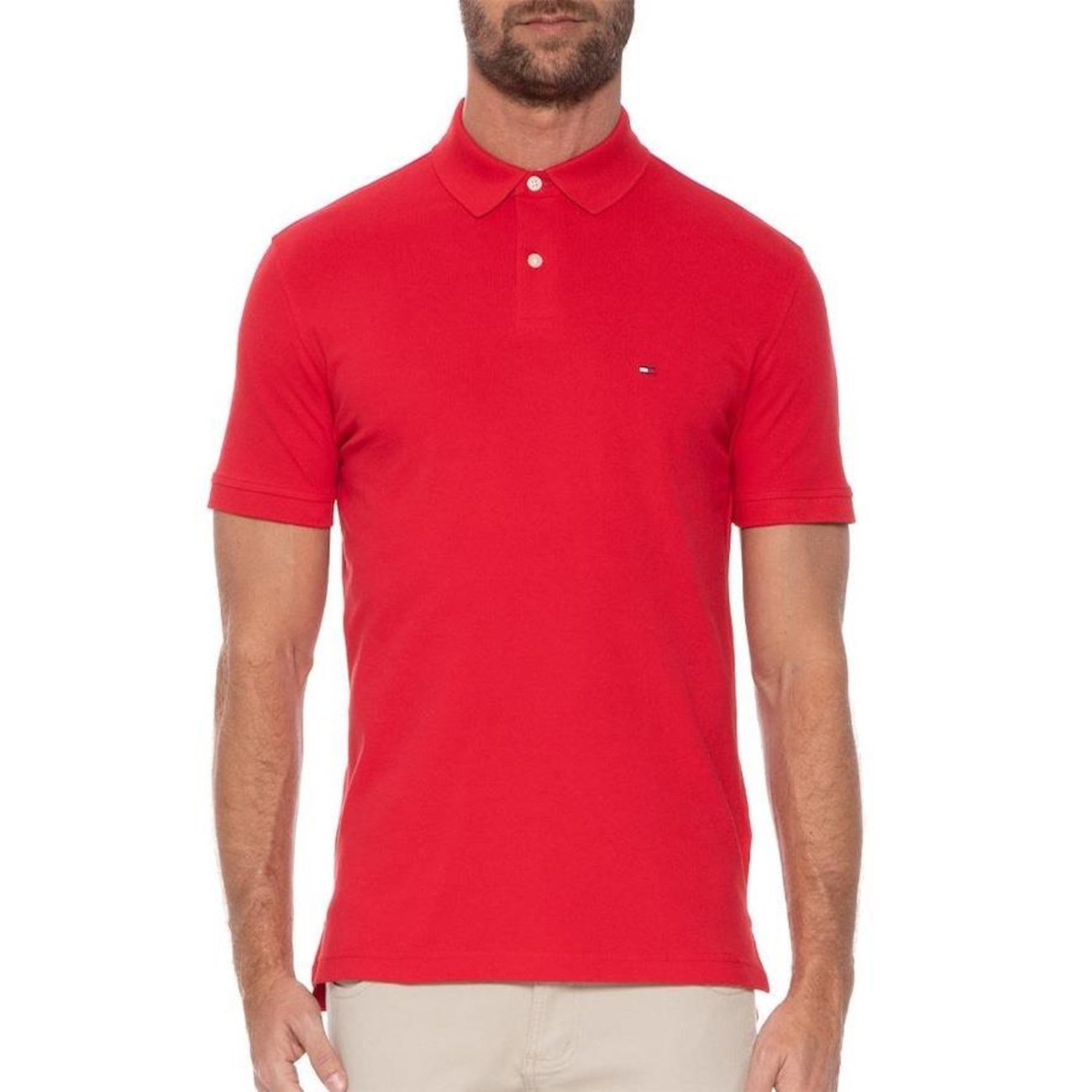 Camisa Polo Tommy Hilfiger Stretch Regular Fit - Masculina em Promoção