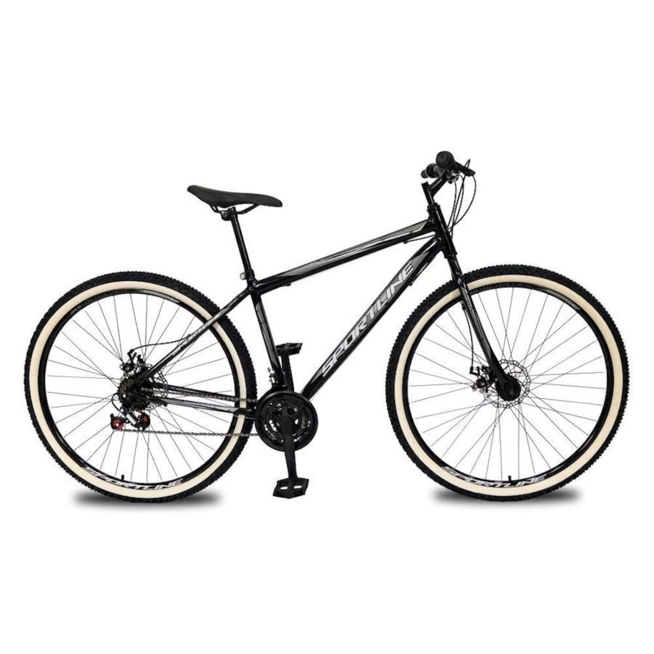 Bicicleta Aro 29 Sportline - Freio a Disco - Câmbio Revo Shift - 21 Velocidades - Adulto