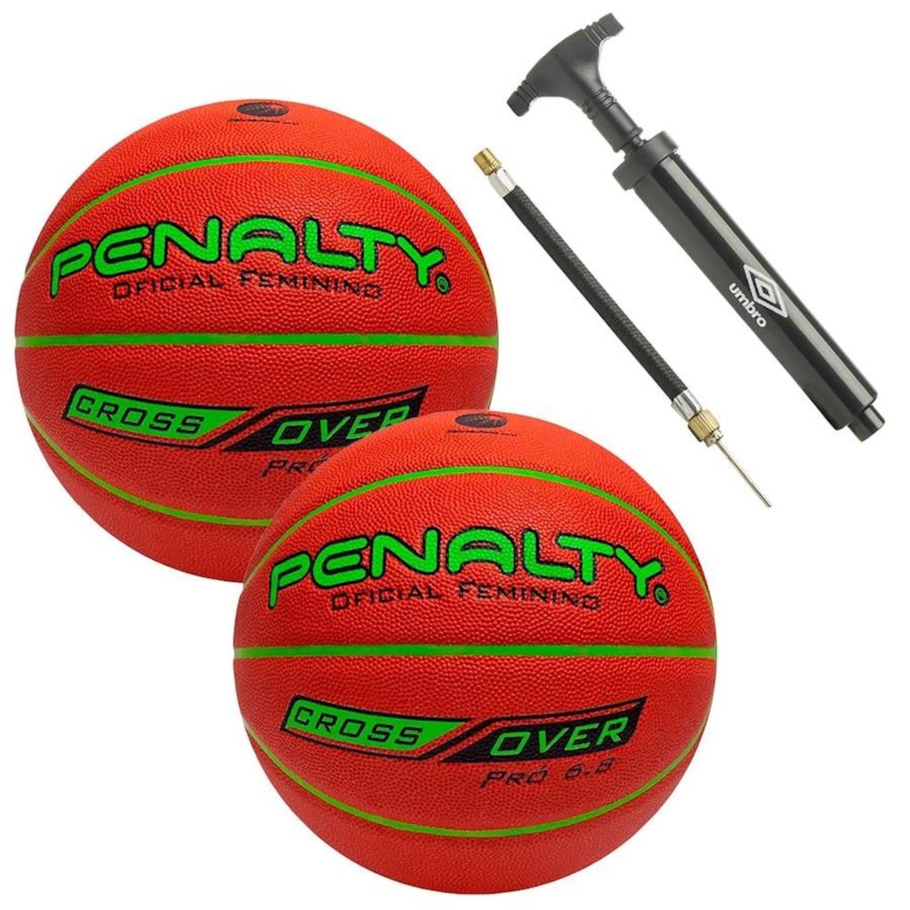 Kit Bola Basquete Penalty Crossover X 7.8 + Bomba de Ar - Shop Coopera