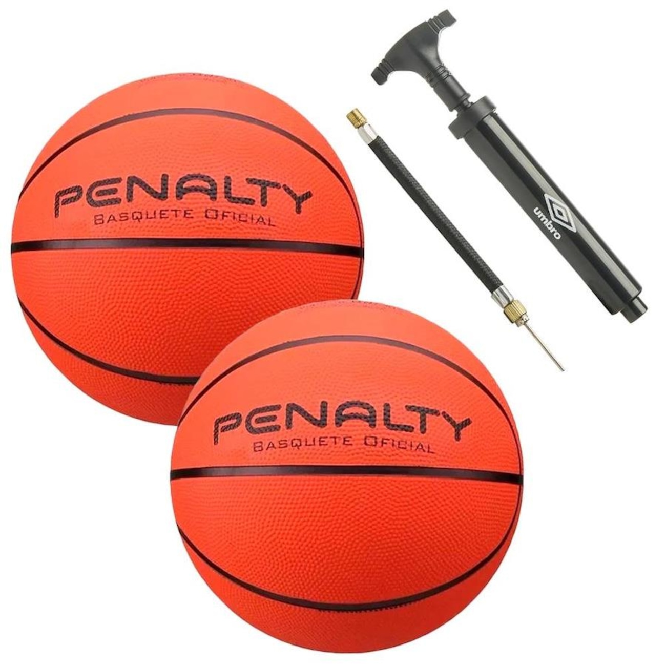 Kit Bola De Basquete Penalty Oficial Playoff Mais Inflador na Americanas  Empresas