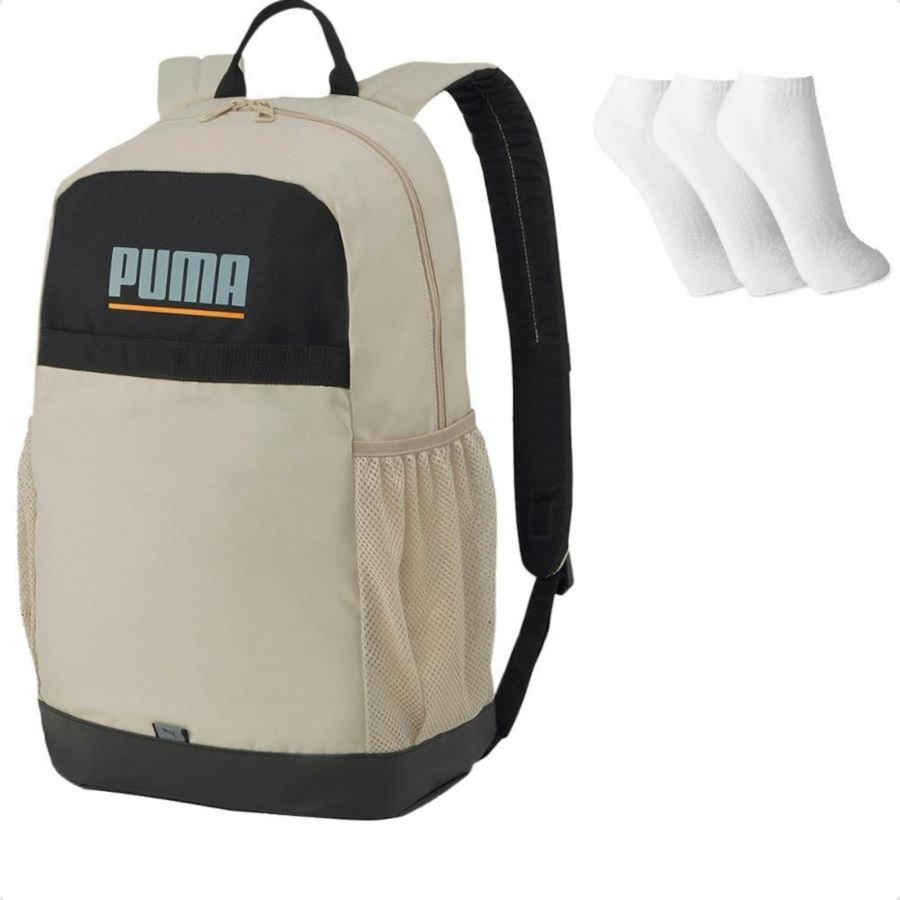 Mochila Puma Plus Backpack - 23 Litros + 3 Pares de Meias