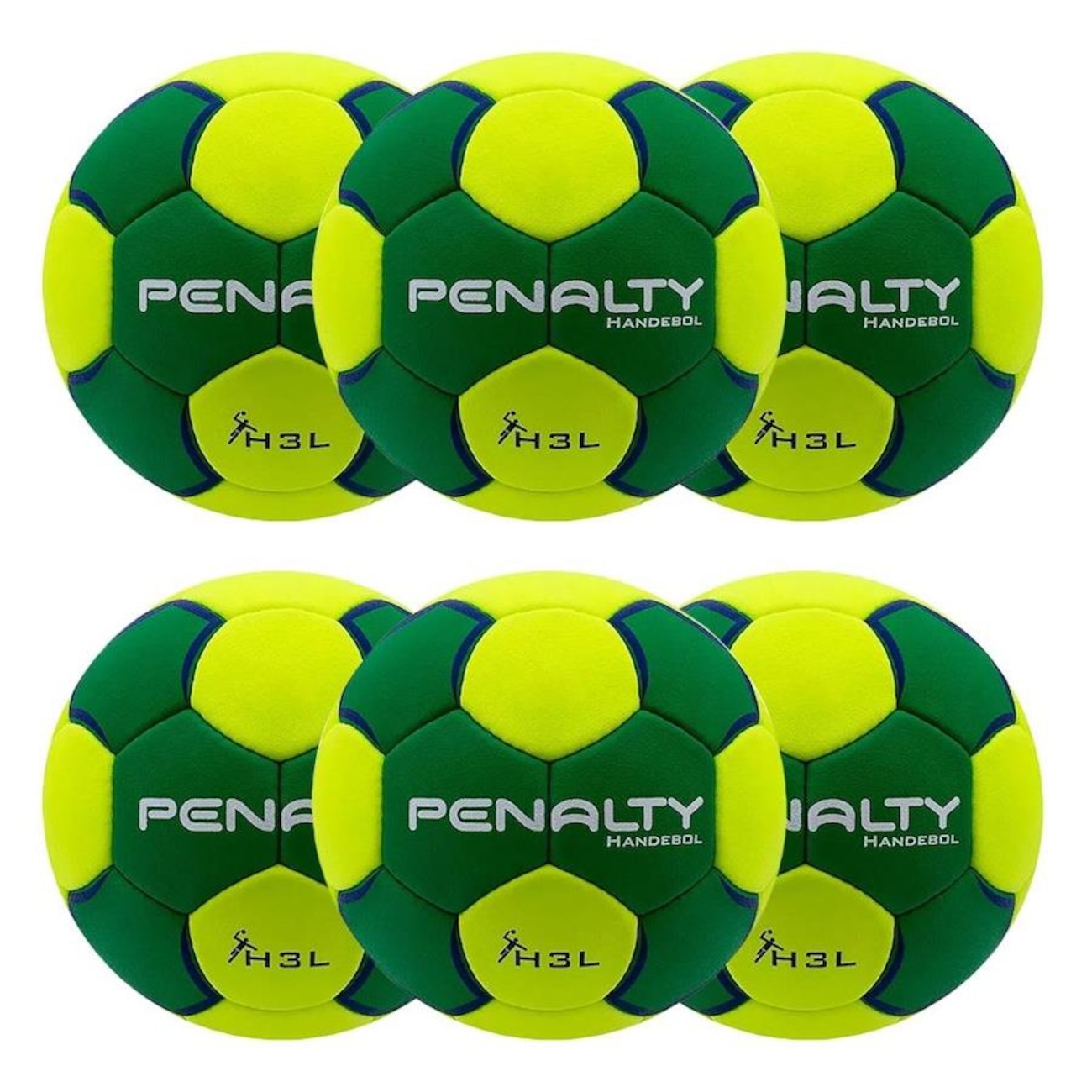 Kit Bolas de Handebol Penalty Suécia H3L Pro X - 6 Unidades em