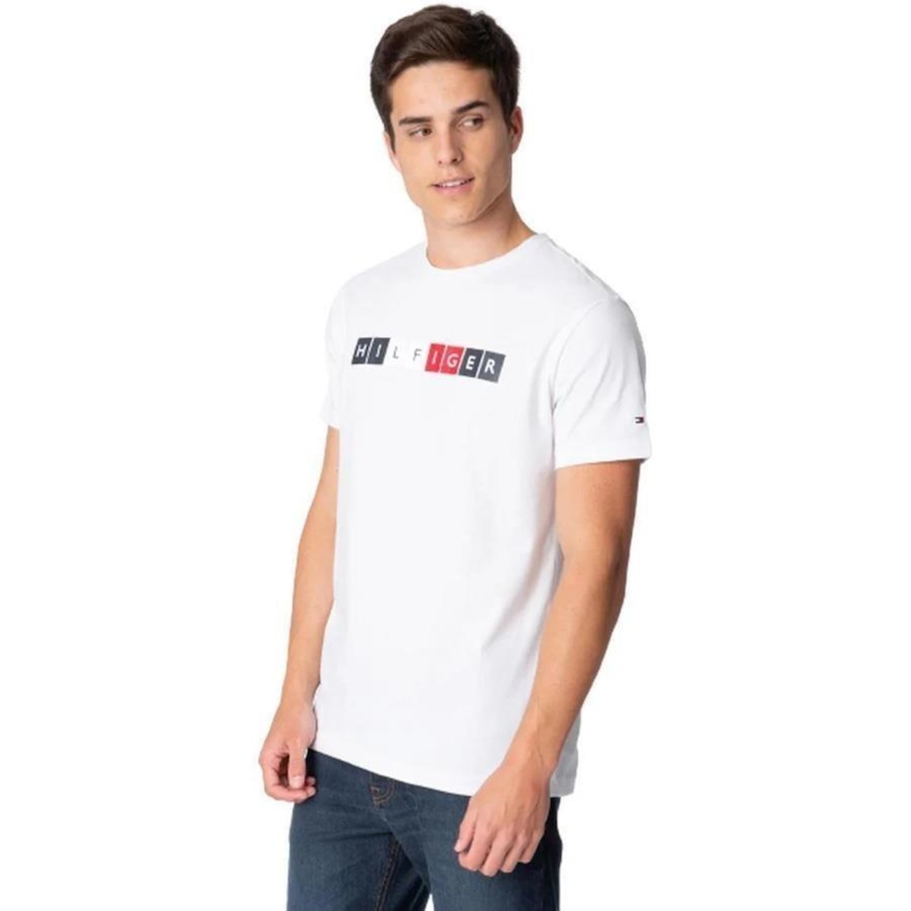 Camiseta Tommy Hilfiger Ab Wcc Rwb Corp Logo - Masculina