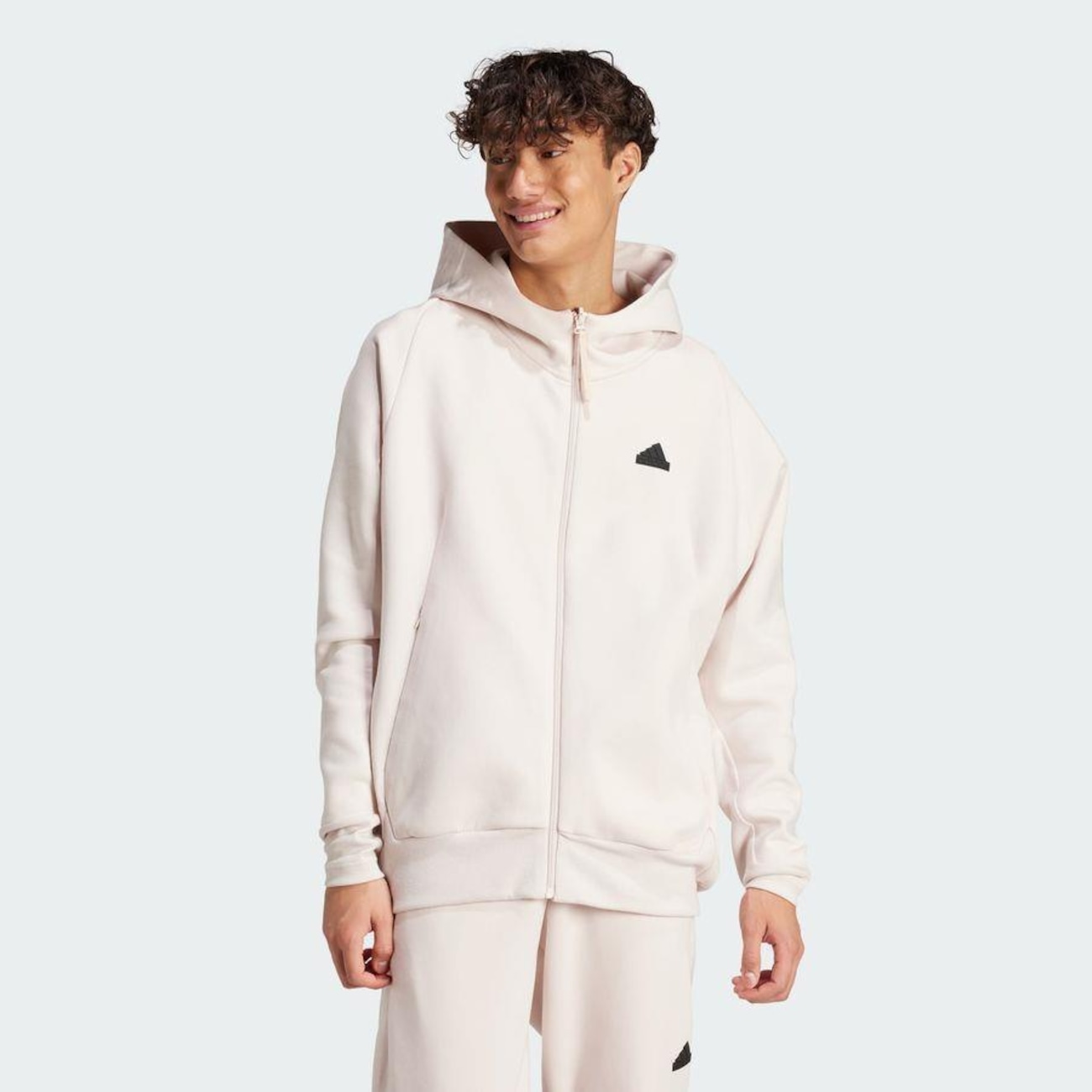 Jaqueta com Capuz adidas Zíper Premium Masculina Centauro