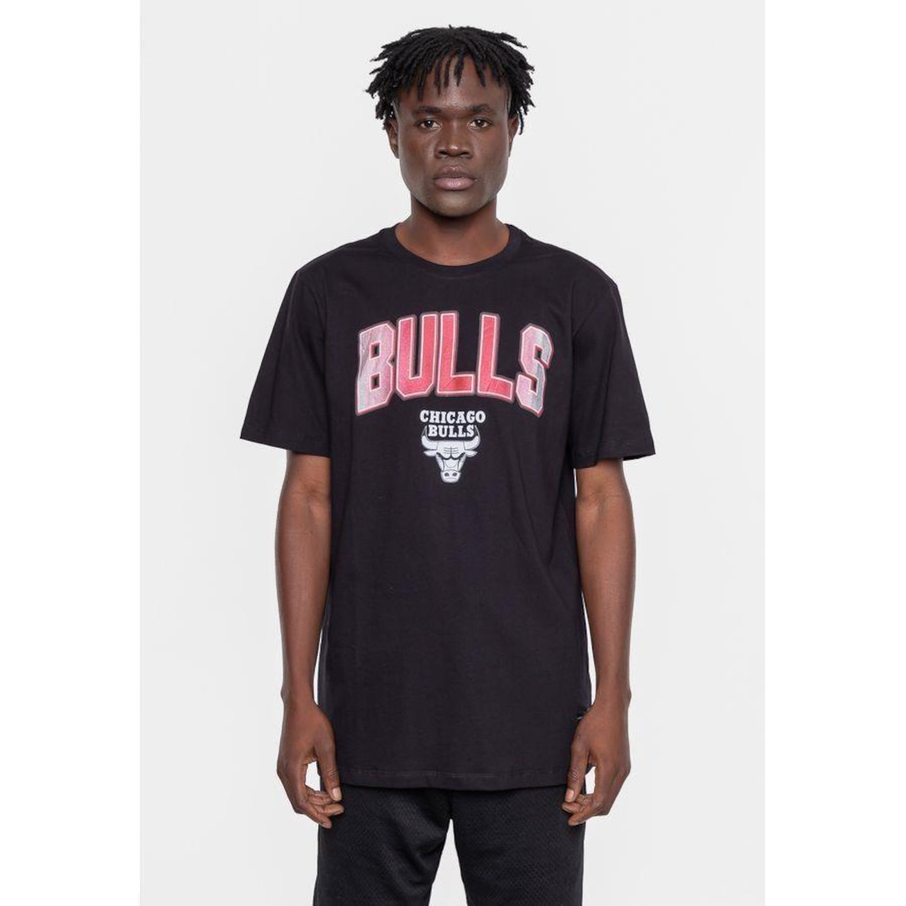 Camiseta Nba Masculina Metallic Chicago Bulls Preta - Nba | Centauro