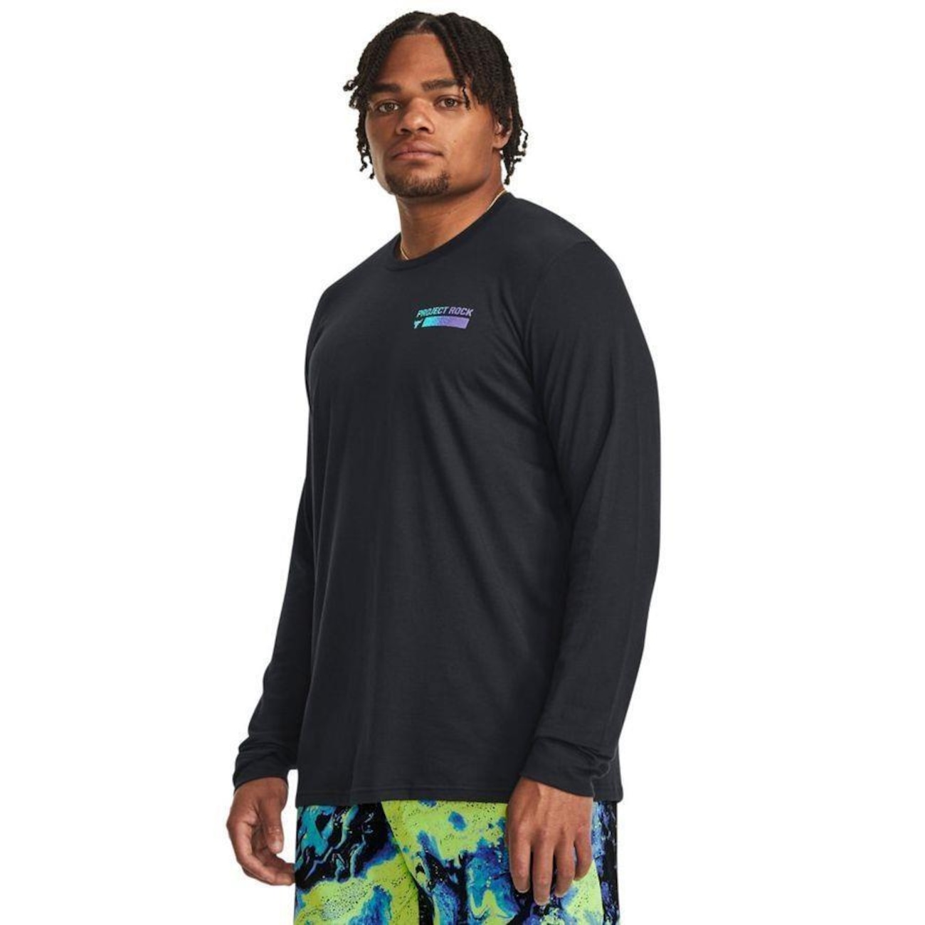 Camiseta Manga Longa de Treino Under Armour Project Rock Brahma - Masculina