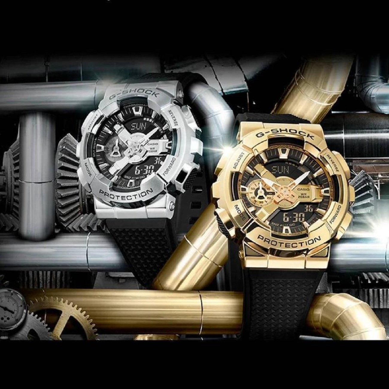 【G-SHOCK】GM-110-1AJF l Covered Relógio Casio G-Shock Gm-110-1Adr Metal Covered Series - G-Shock