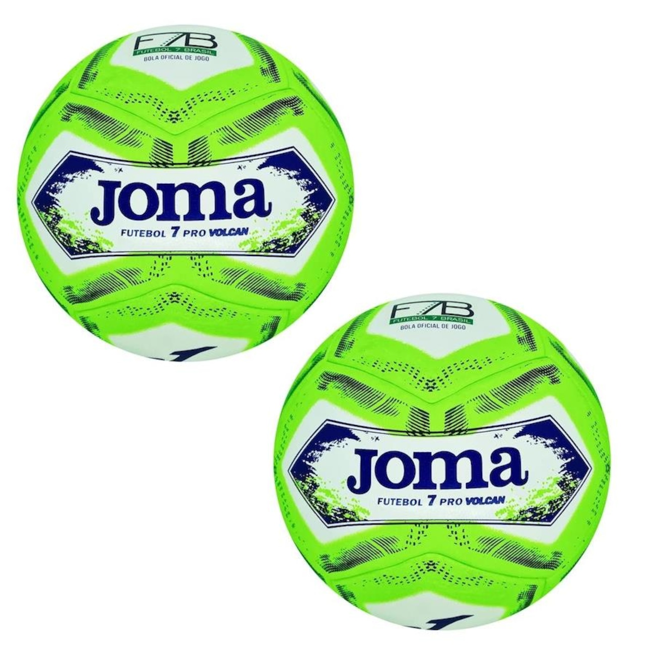 Kit 02 Bola De Futebol Society Joma 7 Pro Volcan Selo F7B Oficial