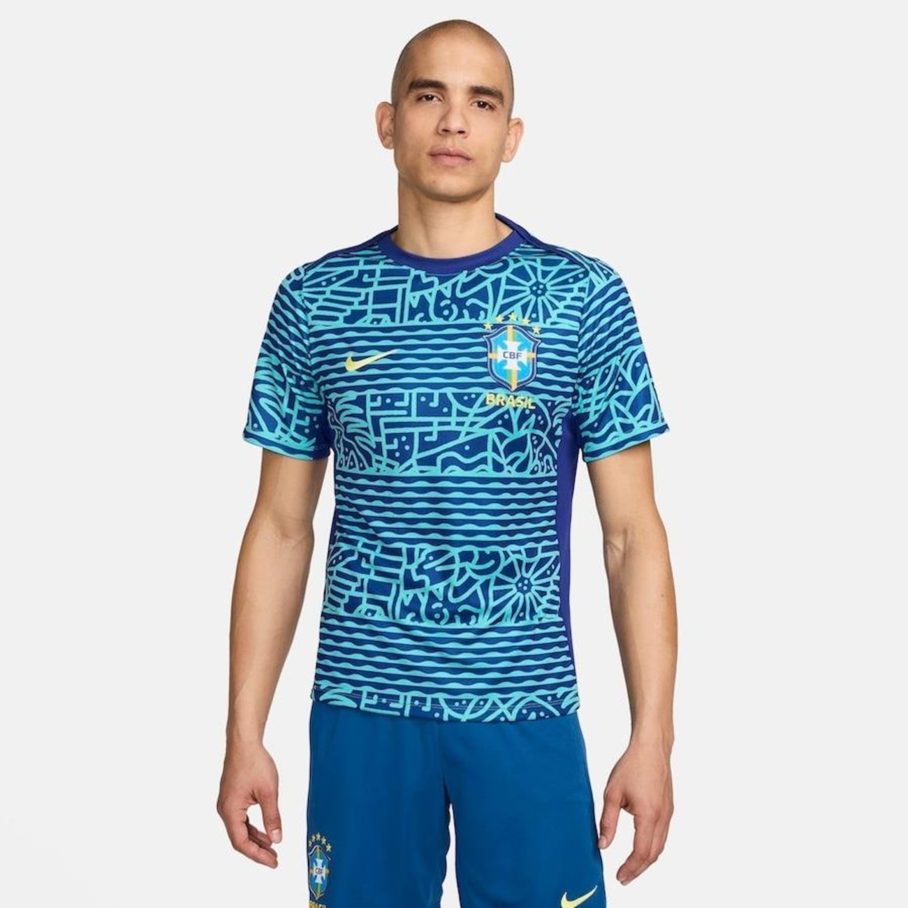 Camisa Nike Brasil Pré-Jogo Academy Pro - Masculina