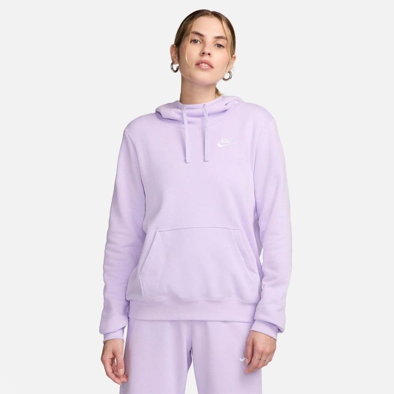 Blusão de Moletom com Capuz Nike Sportswear Club Fleece - Feminino