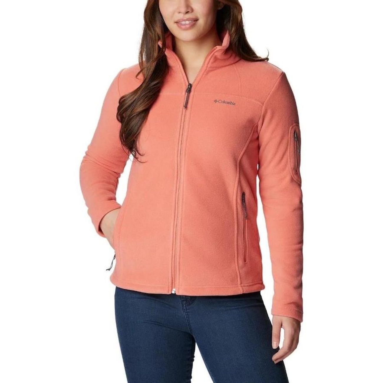 Fleecejacke The North Face Mezzaluna Full Zip Hoodie Blue Wing Teal Stripe Damen