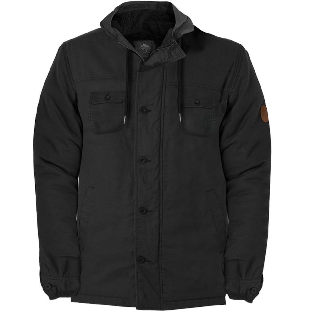 Jaqueta com Capuz Rip Curl Gibbos Jacket com Forro em Sherpa