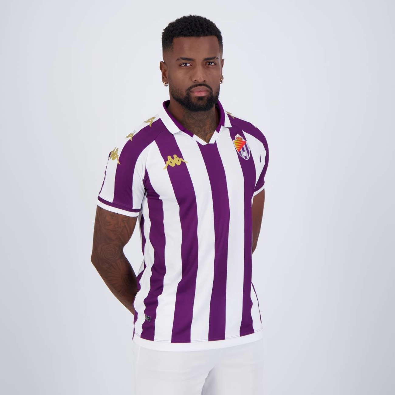 Camisa Real Valladolid Kappa Home 2024 - Masculina em Promoção