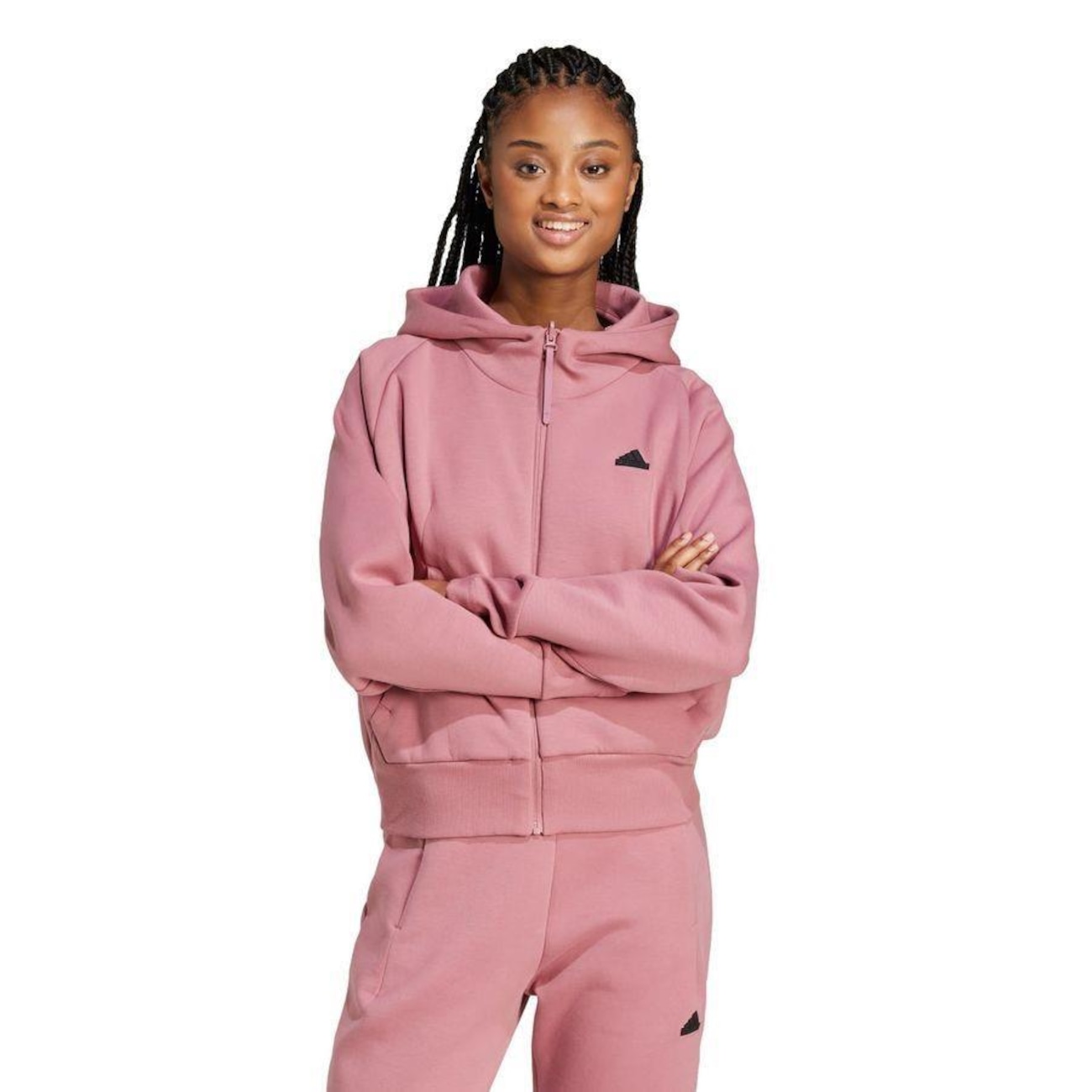 adidas Originals ピンクセットアップ Mサイズ Jaqueta de Moletom Com Capuz adidas Z.N.E. Full-Zip - Feminina