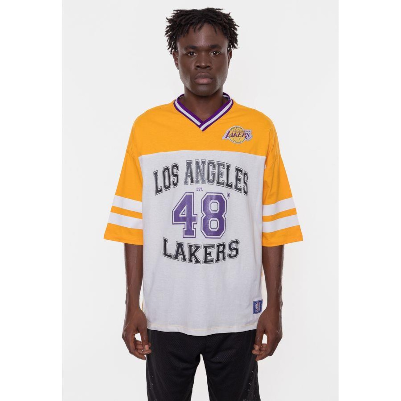Camiseta Nba Oversized Football Los Angeles Lakers - Masculina
