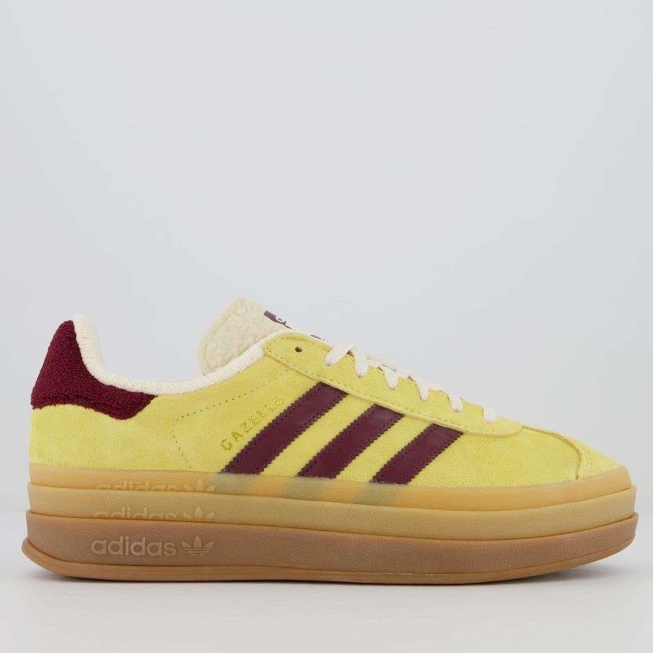 Tênis Adidas Gazelle Bold Amarelo e Marrom | Centauro