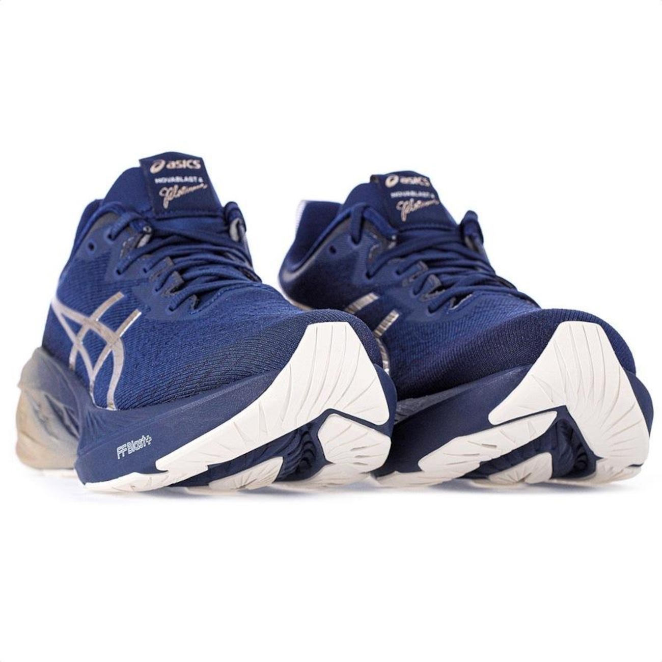 Asics Novablast Asics Azul E Dourado Tênis Asics Novablast