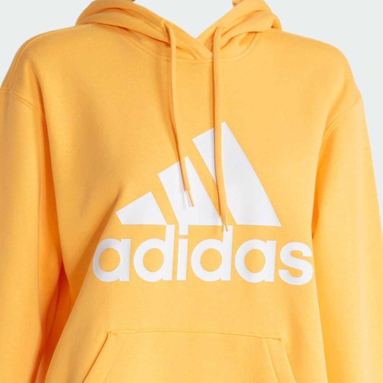 Blusão de Moletom Capuz adidas Fleece Regular Essentials Big Logo