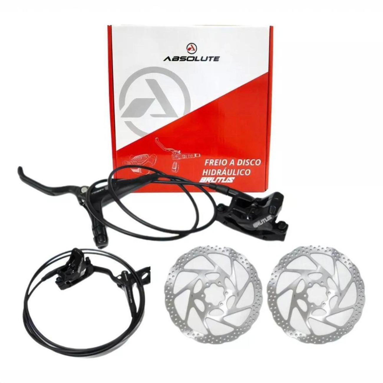 Freio Hidráulico Bike Absolute Brutus 4 Pistões com Par Disco | Centauro