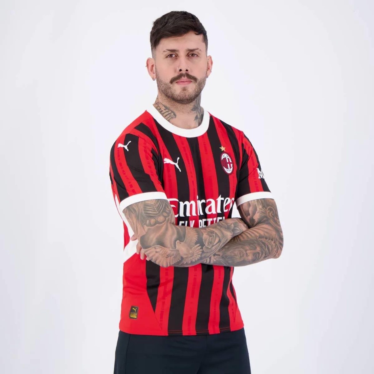 Camisa Milan Home 2025 Puma 10 Rafa Leão Masculina em Promoção