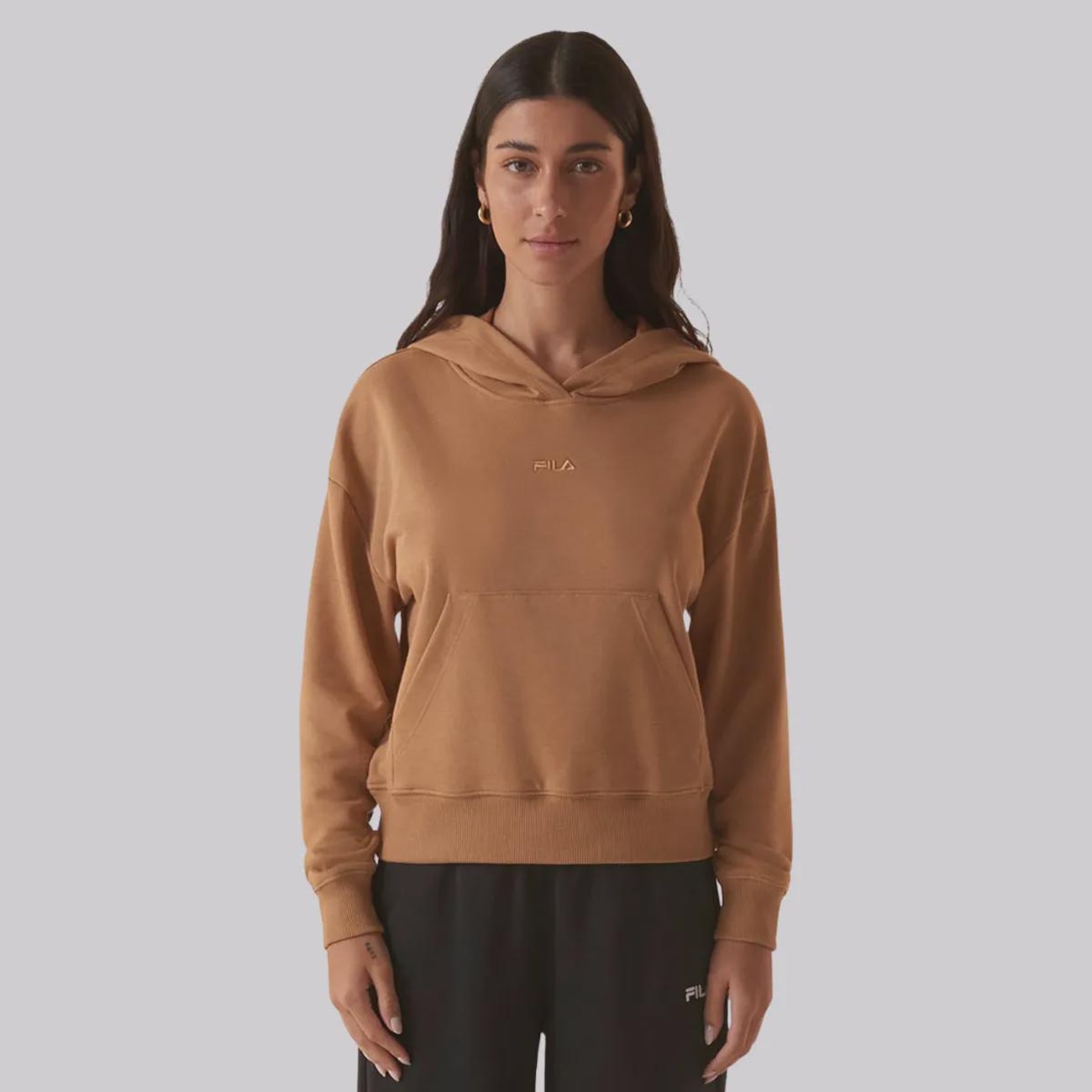 Blusão de Moletom Feminino Fila Classic B Com Capuz em Promoção