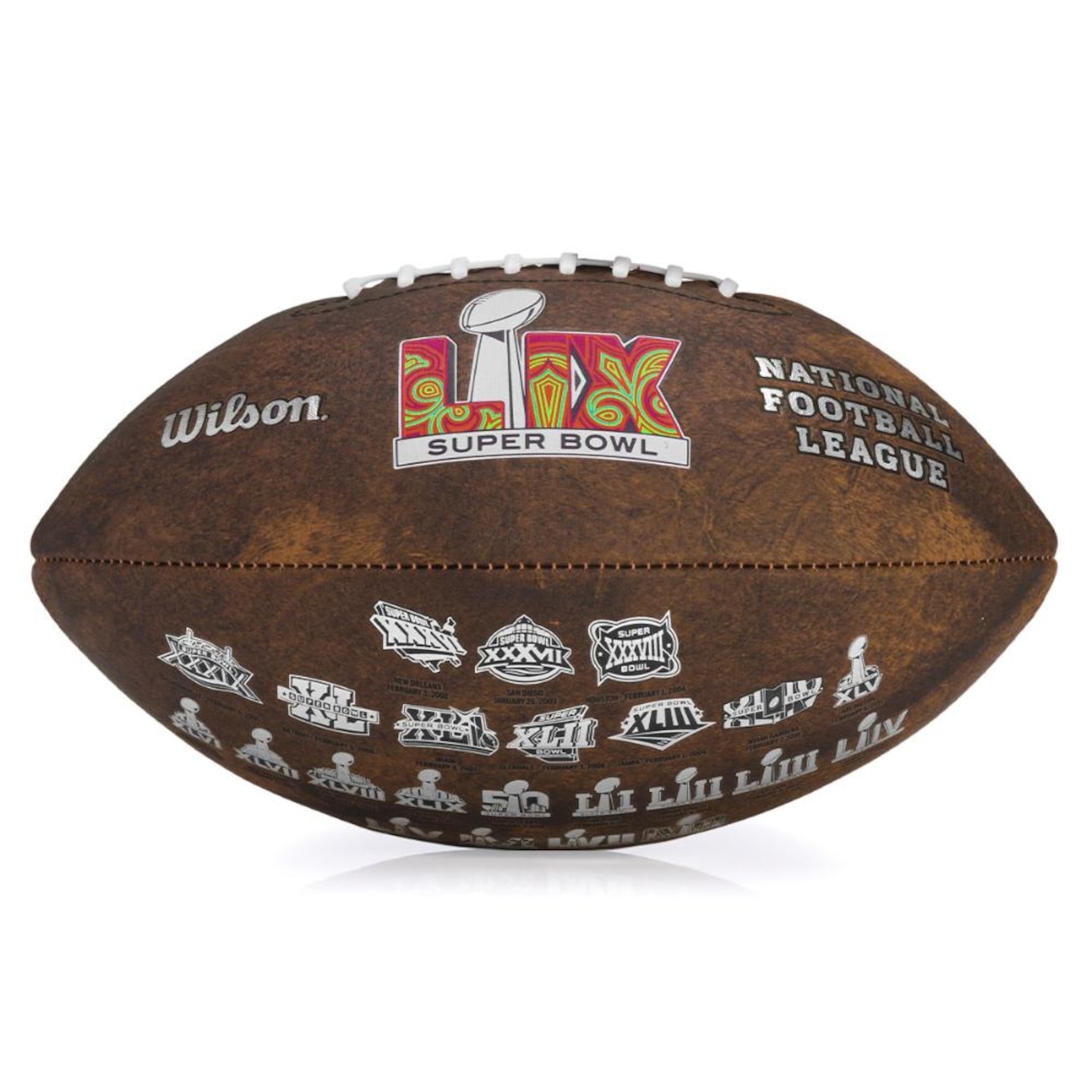 Bola De Futebol Americano Wilson NFL Super Bowl Lix Throwback