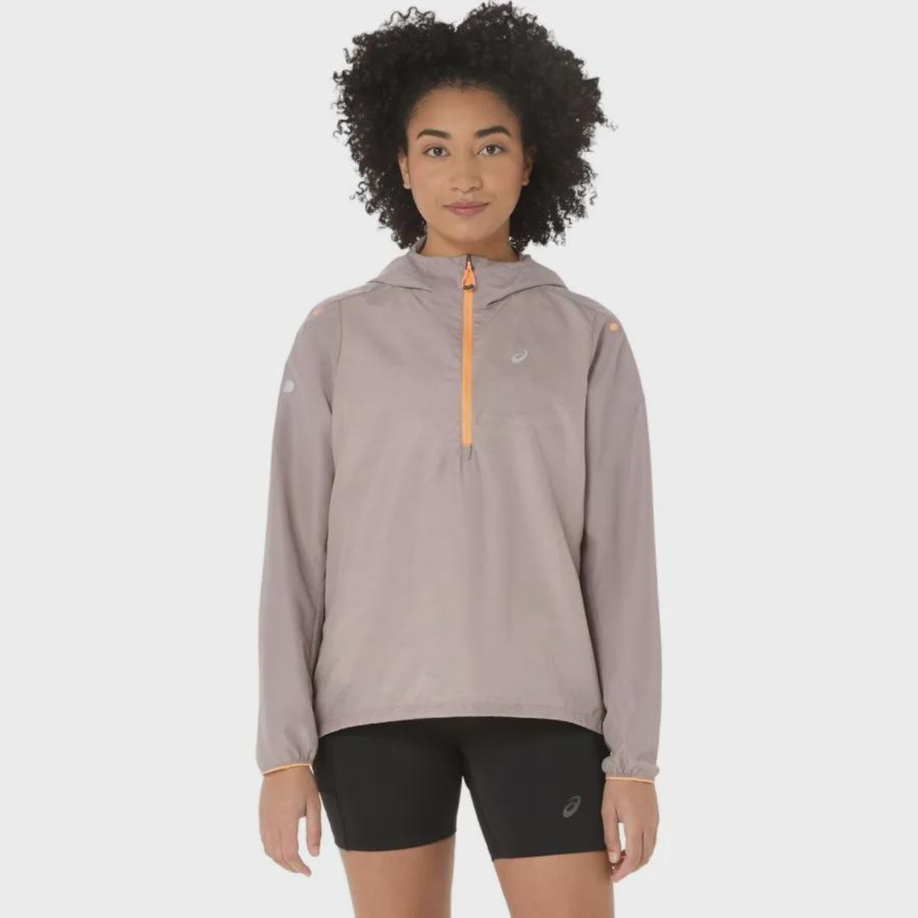 Jaqueta Corta Vento Feminina ASICS com Capuz Fujitrail Packable em