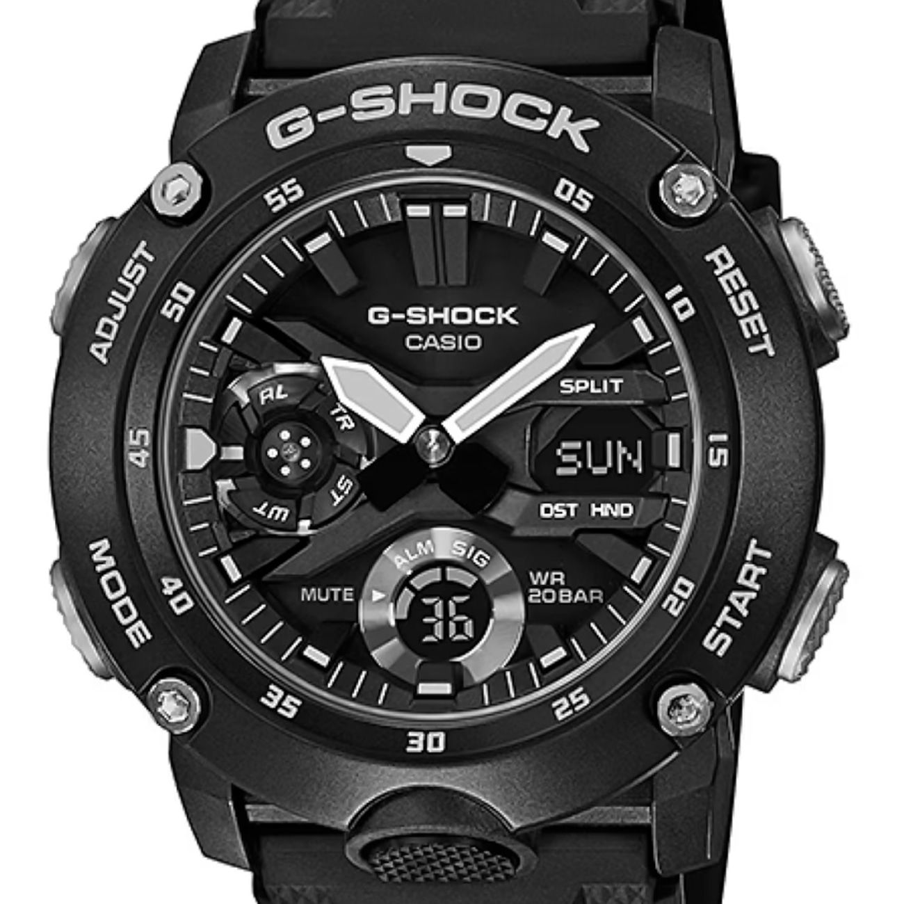 Relógio Casio G-Shock Digital Analógico GA-2000S-1ADR Adulto