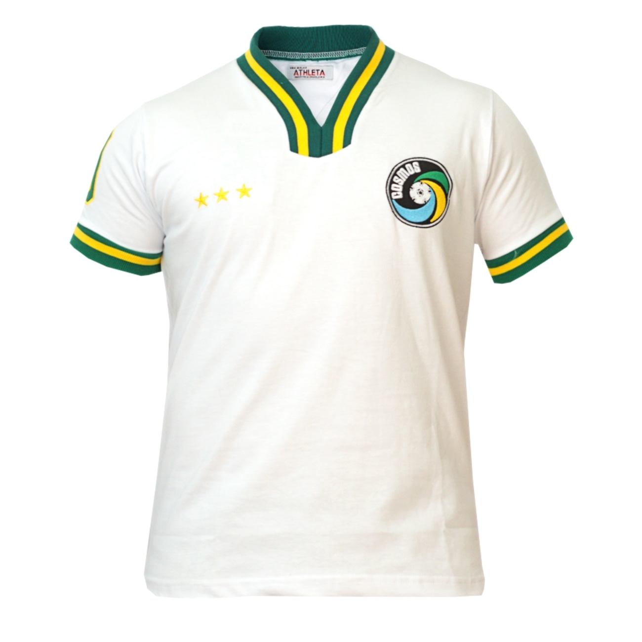 Maglia Da Calcio Retro Pelé - JL Sport, NY Cosmos 10, Bianca, Taglia S