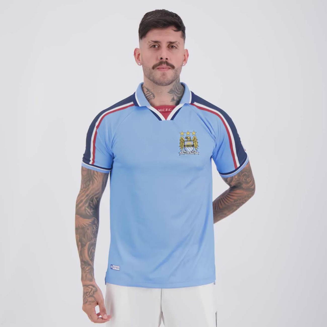 Camisa Manchester City Retrô 1998 Masculina em Promoção | Centauro